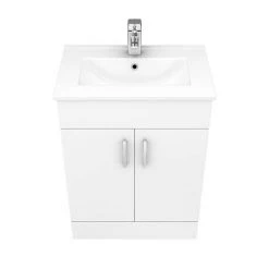Toreno Cloakroom Suite inc. Pro 600 Toilet (White Gloss) -Bathroom Suites Sales TCSP600 n d1 460