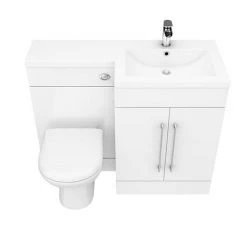 Valencia 1100mm Combination Bathroom Suite Unit with Basin + Round Toilet -Bathroom Suites Sales VAL1100R n d2 460