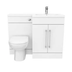 Valencia 1100mm Combination Bathroom Suite Unit with Basin + Round Toilet -Bathroom Suites Sales VAL1100R n d3 460