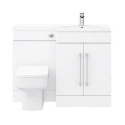 Valencia 1100mm Bathroom Combination Suite Unit with Basin + Square Toilet -Bathroom Suites Sales VAL1100S D6 460