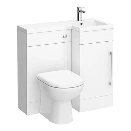 Valencia 900mm Combination Bathroom Suite Unit + Round Toilet 4 Valencia 900mm Combination Bathroom Suite Unit + Round Toilet - Image 4