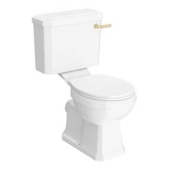 Valencia Bathroom Suite (Toilet, Grey Vanity with Brass Handle, L-Shaped Bath + Screen) -Bathroom Suites Sales VBSGGBB6 d3 460