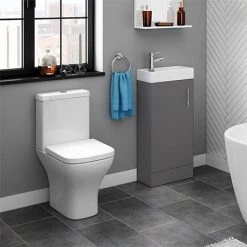 Venice Small Gloss Grey Cloakroom Suite