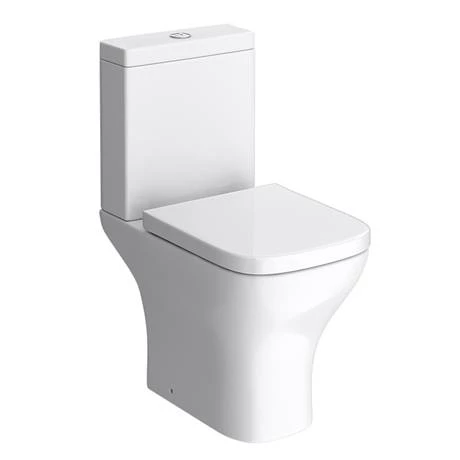 Venice Cloakroom Suite (465mm Countertop Basin, Gloss White Floating Shelf + Toilet) 2 Venice Cloakroom Suite (465mm Countertop Basin, Gloss White Floating Shelf + Toilet) - Image 2