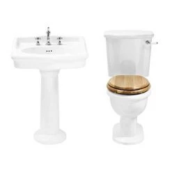 Heritage Victoria Traditional 4-Piece Bathroom Suite -Bathroom Suites Sales VIC 4PC D2 460