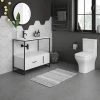 Venice 900 Black Frame Basin Washstand with Toilet