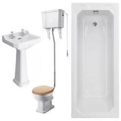 Winchester High Level Toilet Bathroom Suite -Bathroom Suites Sales WHLTS nd2 460
